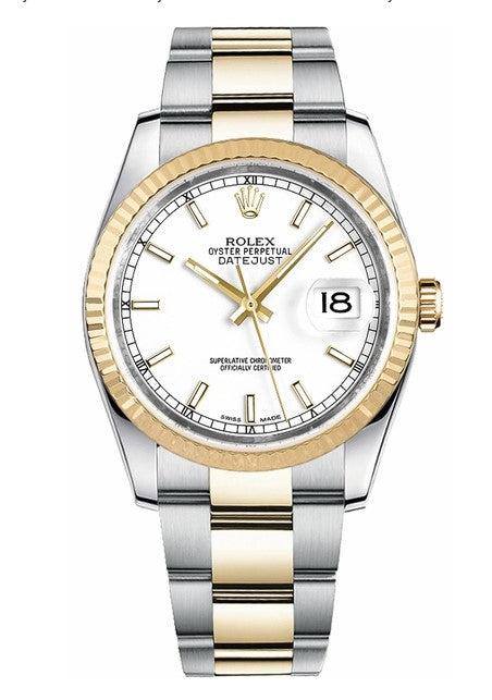 Rolex Steel & Yellow Gold Datejust 36 White Index Oyster