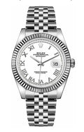 Rolex Steel & White Gold Datejust 36 White Roman Jubilee