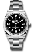 Rolex Stainless Steel Oyster Perpetual Explorer 36 Black Dial