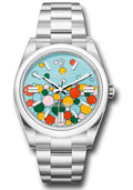 Rolex Oyster Perpetual 41 Turquoise Blue Celebration Motif  Index