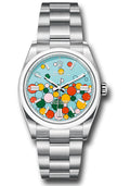 Rolex Oyster Perpetual 36 Turquoise Blue Celebration Motif Index