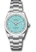 Rolex Oyster Perpetual 36 Turquiose Blue Index