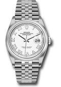 Rolex Steel Datejust 36 White Index Jubilee