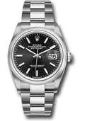 Rolex Steel Datejust 36 Black Index Oyster