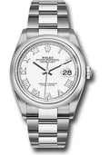 Rolex Steel Datejust 36 White RomanOyster