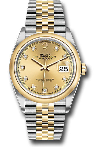 Rolex Steel & Yellow Rolesor Gold Datejust 36 Champagne Diamond Jubilee