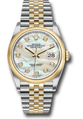 Rolex Steel & Yellow Rolesor Gold Datejust 36 Mother Of Pearl Diamond Jubilee