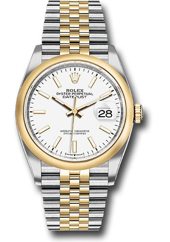 Rolex Steel & Yellow Rolesor Gold Datejust 36 White Index Jubilee