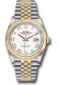 Rolex Steel & Yellow Rolesor Gold Datejust 36 White Roman Jubilee