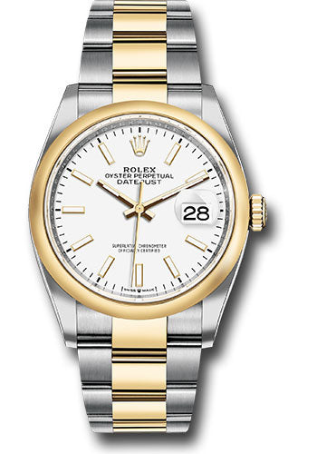 Rolex Steel & Gold Rolesor Datejust 36 White Index Oyster