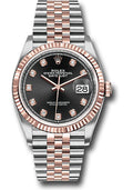 Rolex Steel & Rose Gold Datejust 36 Black Diamond Jubilee