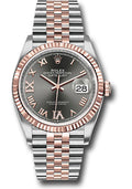 Rolex Steel & Rose Gold Datejust 36 Rhodium Index Jubilee