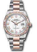 Rolex Steel & Rose Gold Datejust 36 White Roman Oyster
