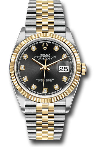 Rolex Steel & Yellow Gold Datejust 36 Black Diamond Jubilee