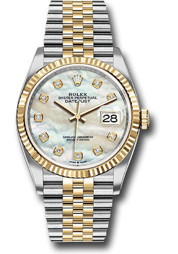 Rolex Steel & Yellow Gold Datejust 36 Mother Of Pearl Diamond Jubilee