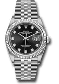 Rolex Stainless Steel Steel Datejust 36 Black Diamond Jubilee