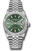 Rolex Stainless Steel Datejust 36 Green Index Jubilee