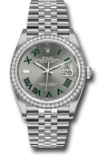 Rolex Steel & White Gold Datejust 36 Wimbledon  Jubilee Diamond Bezel