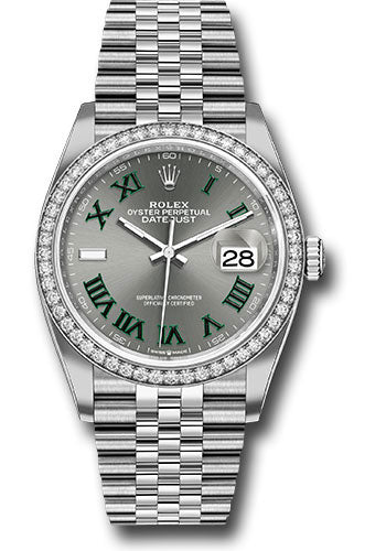 Rolex Steel & White Gold Datejust 36 Wimbledon  Jubilee Diamond Bezel