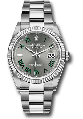 Rolex Stainless Steel Steel Datejust 36 Wimbledon Oyster