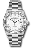 Rolex Stainless Steel Steel Datejust 36 White Roman Oyster
