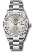 SKU 126234JAPRD Rolex Stainless Steel Steel Datejust 36 Silver Diamond Roman VI & IX Oyster
