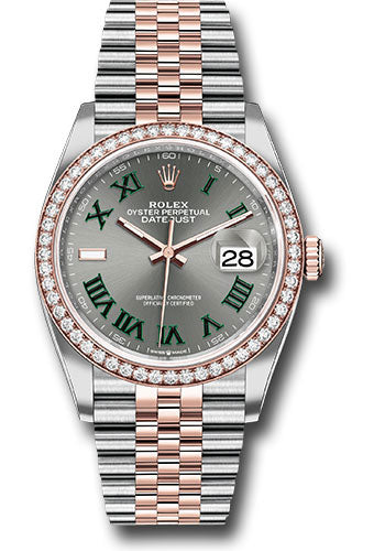 Rolex Steel & Everose Gold Datejust 36 Wimbledon Jubilee Diamond Bezel