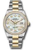 Rolex Steel & Yellow Gold Datejust 36 Mother Of Pearl Diamond Diamond Bezel Oyster