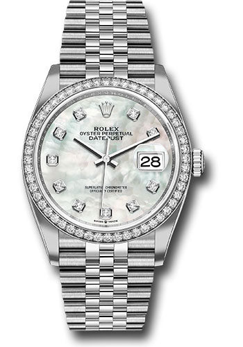 Rolex Steel & White Gold Datejust 36 Mother Of Pearl Diamond Jubilee Diamond Bezel
