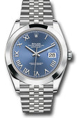 Rolex Stainless Steel Datejust 41 Blue Roman Jubilee