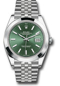Rolex Stainless Steel Datejust 41 Green Index Jubilee