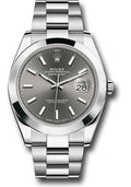 Rolex Stainless Steel Datejust 41 Rhodium Index Oyster