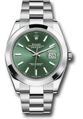 Rolex Stainless Steel Datejust 41 Green Index Oyster
