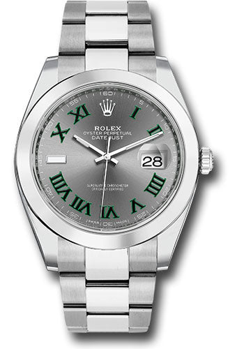 Rolex Stainless Steel Datejust 41 Wimbledon Oyster