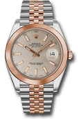 Rolex Everose Gold & Steel Datejust 41 Sundust Index Jubilee