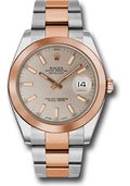 Rolex Everose Gold and Steel Datejust 41 Sundust Index Oyster