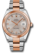 Rolex Everose Gold and Steel Datejust 41 Sundust Diamond Oyster