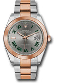 Rolex Everose Gold and Steel Datejust 41 Wimbledon Oyster