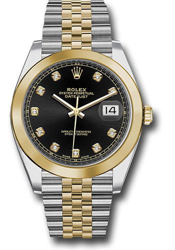 Rolex Yellow Gold & Steel Datejust 41 Black Diamond Jubilee