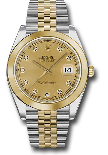 Rolex Yellow Gold & Steel Datejust 41 Champagne Diamond Jubilee