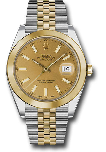 Rolex Yellow Gold & Steel Datejust 41 Champagne Index Jubilee