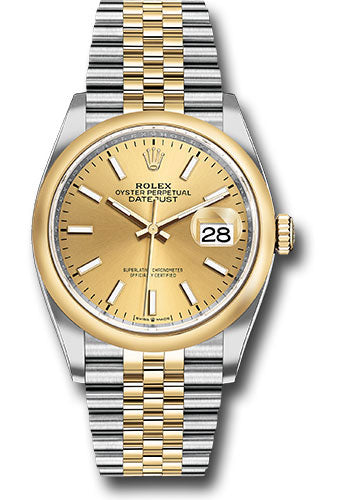 Rolex Steel & Yellow Rolesor Gold Datejust 36 Champagne Index Jubilee