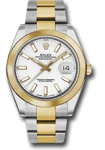Rolex Yellow Gold & Steel Datejust 41 White Index Oyster