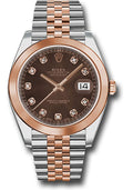Rolex Everose Gold & Steel Datejust 41 Chocolate Diamond Oyster