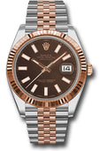 Rolex Steel & Everose Gold Datejust 41 Chocolate Index Jubilee