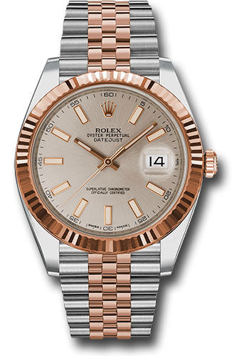Rolex Steel & Everose Gold Datejust 41 Sundust Index Jubilee