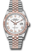 Rolex Steel & 18K Rose Gold Datejust 36 White Roman Jubilee