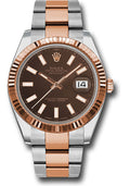 Rolex Steel & Everose Gold Datejust 41 Chocolate Index Oyster