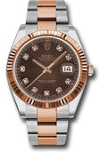Rolex Steel & Everose Gold Datejust 41 Chocolate Diamond Oyster