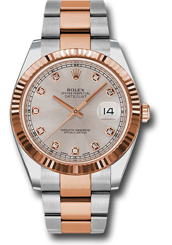 Rolex Steel & Everose Gold Datejust 41 Sundust Diamond Oyster
